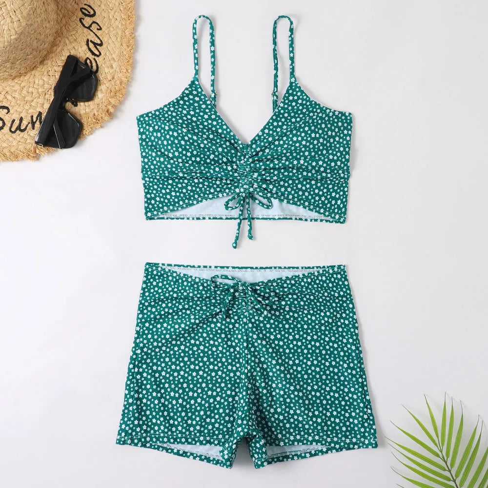 High Waist Floral Push-Up Bikini Swimsuit – 2025 Women’s Print Swimwear Set - Style Heaven