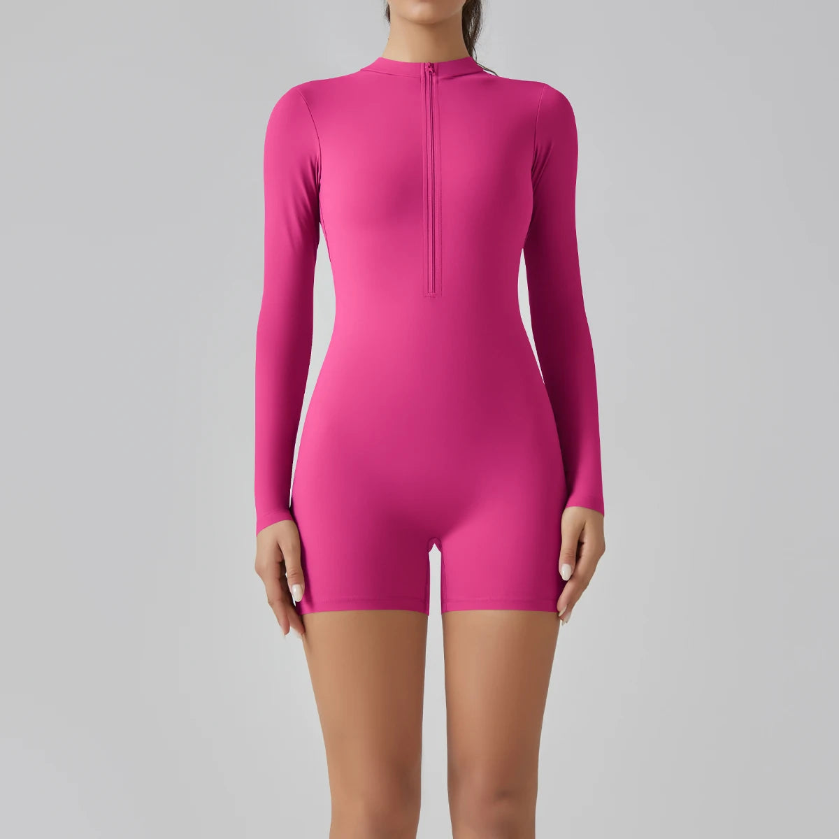 Women’s Zipper Tracksuit Jumpsuit – High Waist Yoga & Fitness Bodysuit Set Style Heaven