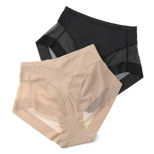 2PCS Sexy Mid-Rise Transparent Briefs – Elastic Waistband, Butt-Lifting, Comfortable Lingerie for Women Style Heaven