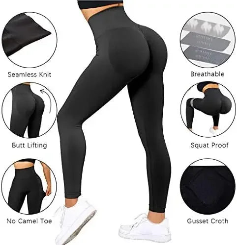 Seamless High Waist Fitness Leggings – Peach Lift Yoga Pants for Women Style Heaven