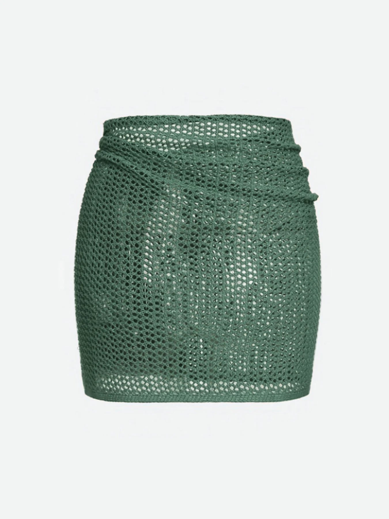 Women’s Knitted Short Skirt with Hollow Straps and Slit – Sexy Beach Cover-Up Shirt for Summer Style Heaven