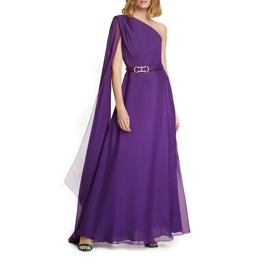 Elegant One-Shoulder Maxi Dress – Formal Evening & Party Gown Style Heaven