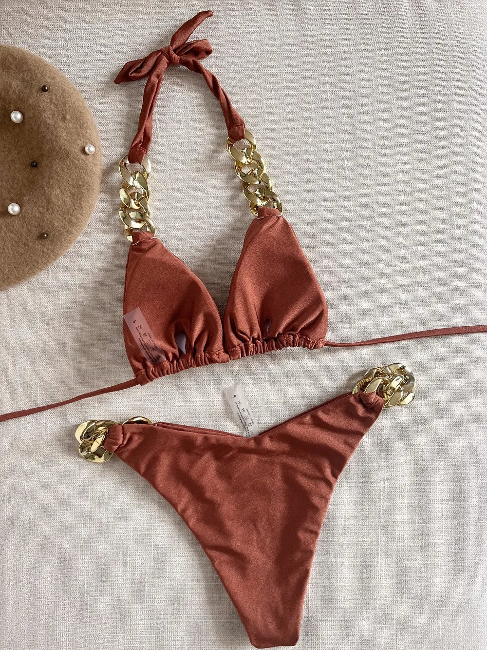 2023 Brazilian Triangle Bikini Set – Sexy Halter Push-Up Swimsuit Style Heaven