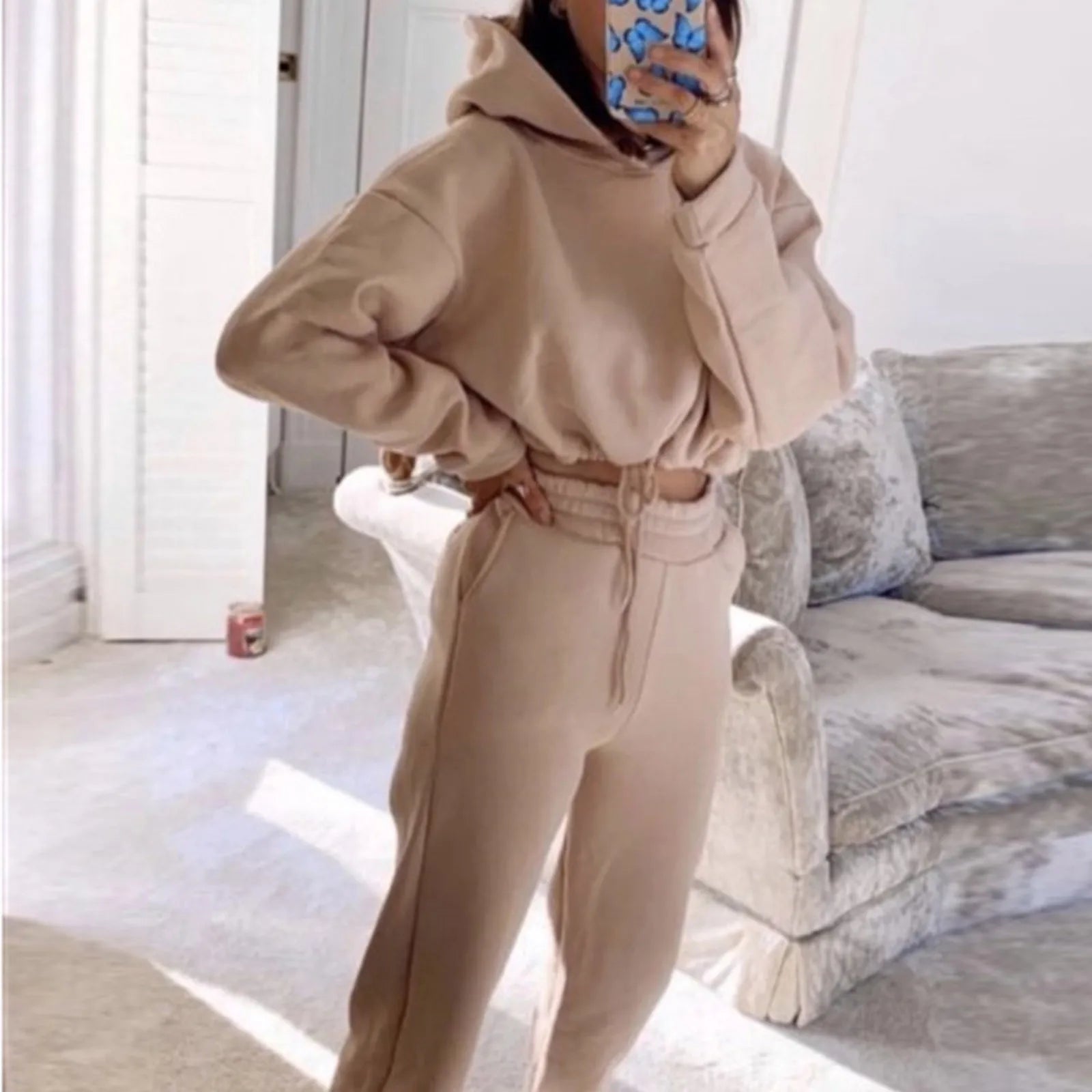 Women’s Long-Sleeve Sportswear Set – Casual Fashion Two-Piece Outfit Style Heaven