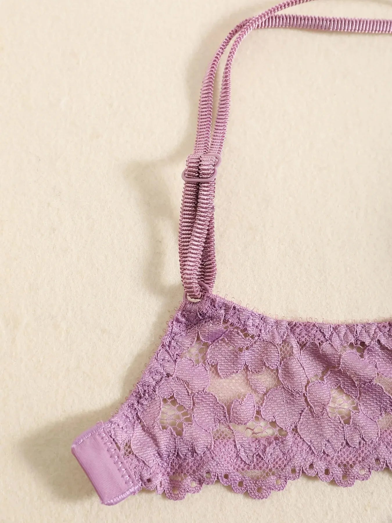 Elegant Lace Embroidery Lingerie Set – Push-Up Bra & Sheer Panty, Breathable Fabric, Perfect for Valentine's Day Style Heaven