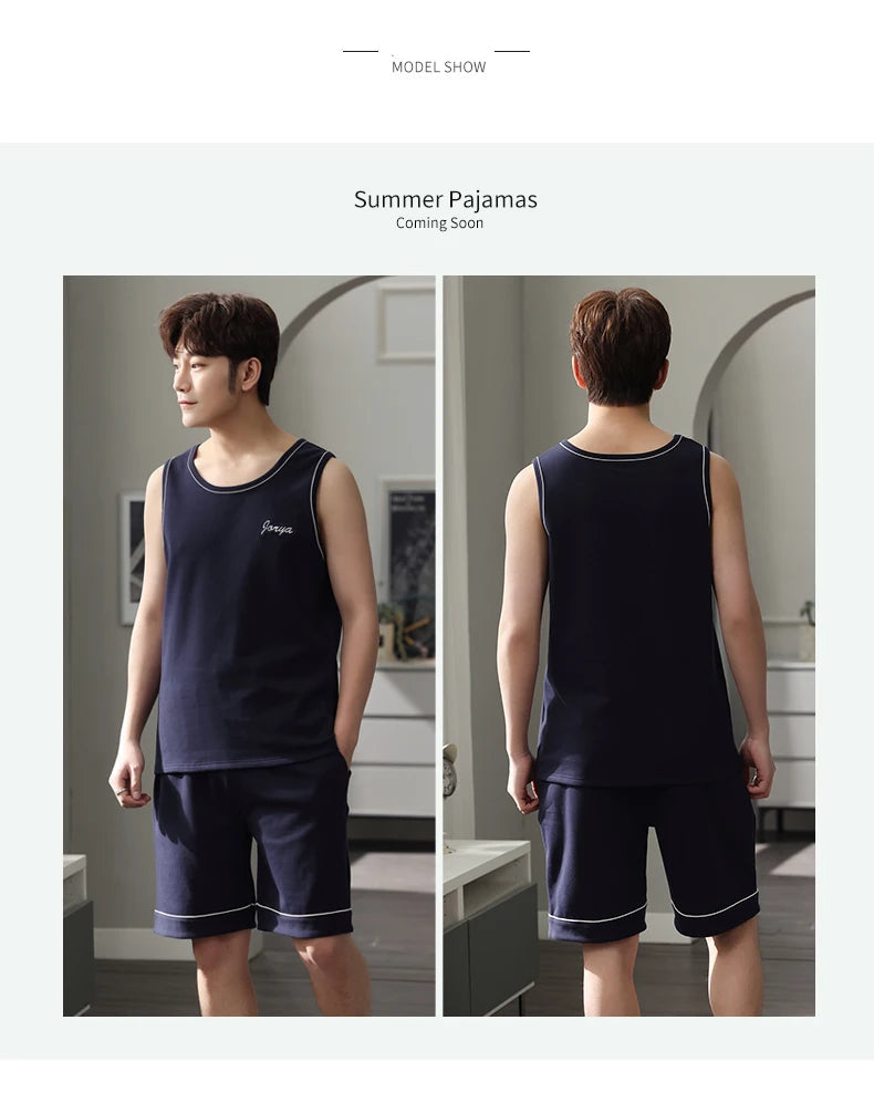 Men's Plus-Size Summer Pajama Set – Short Sleeve & Shorts Sleepwear Style Heaven