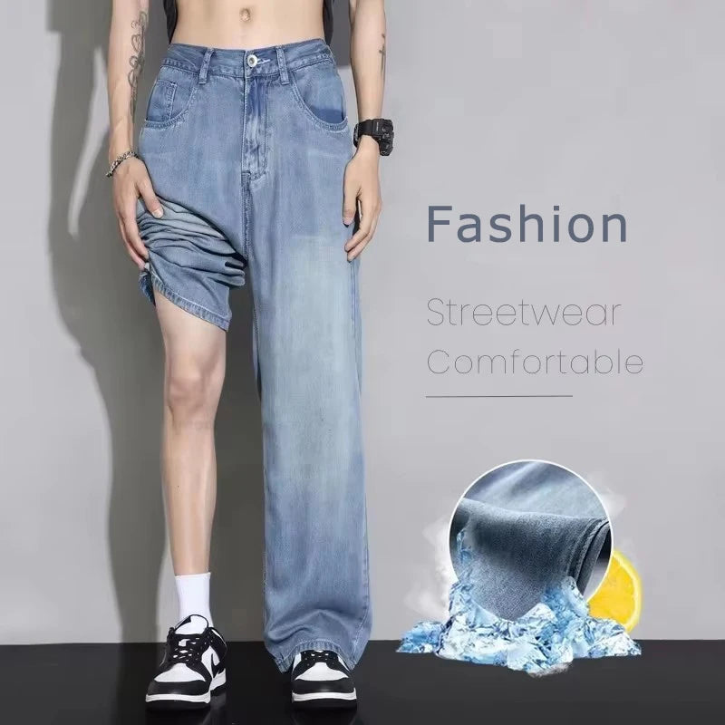 2025 Men’s Soft Baggy Vintage Jeans – Spring/Summer Streetwear Denim Style Heaven