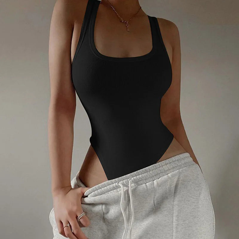 Sleeveless Knit Bodysuit – Sexy Summer Off Shoulder Halter Bodycon Top for Women – Clubwear & Casual Street Style Style Heaven