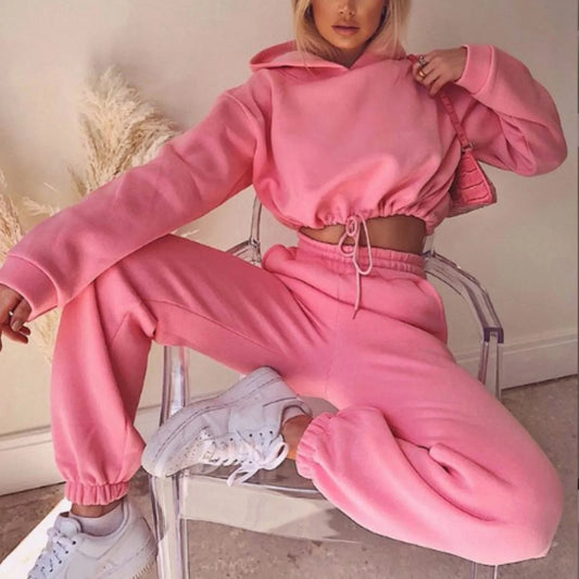 Women’s Long-Sleeve Sportswear Set – Casual Fashion Two-Piece Outfit Style Heaven