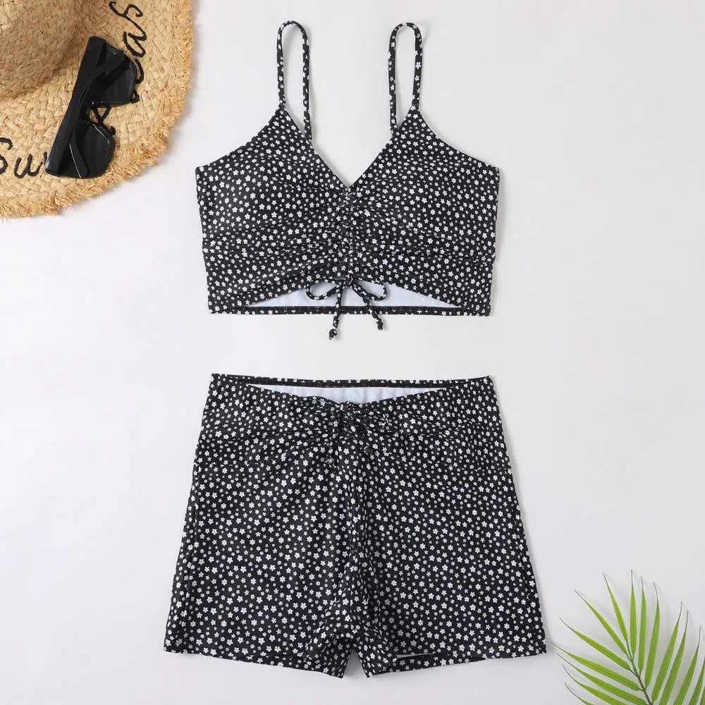 High Waist Floral Push-Up Bikini Swimsuit – 2025 Women’s Print Swimwear Set - Style Heaven