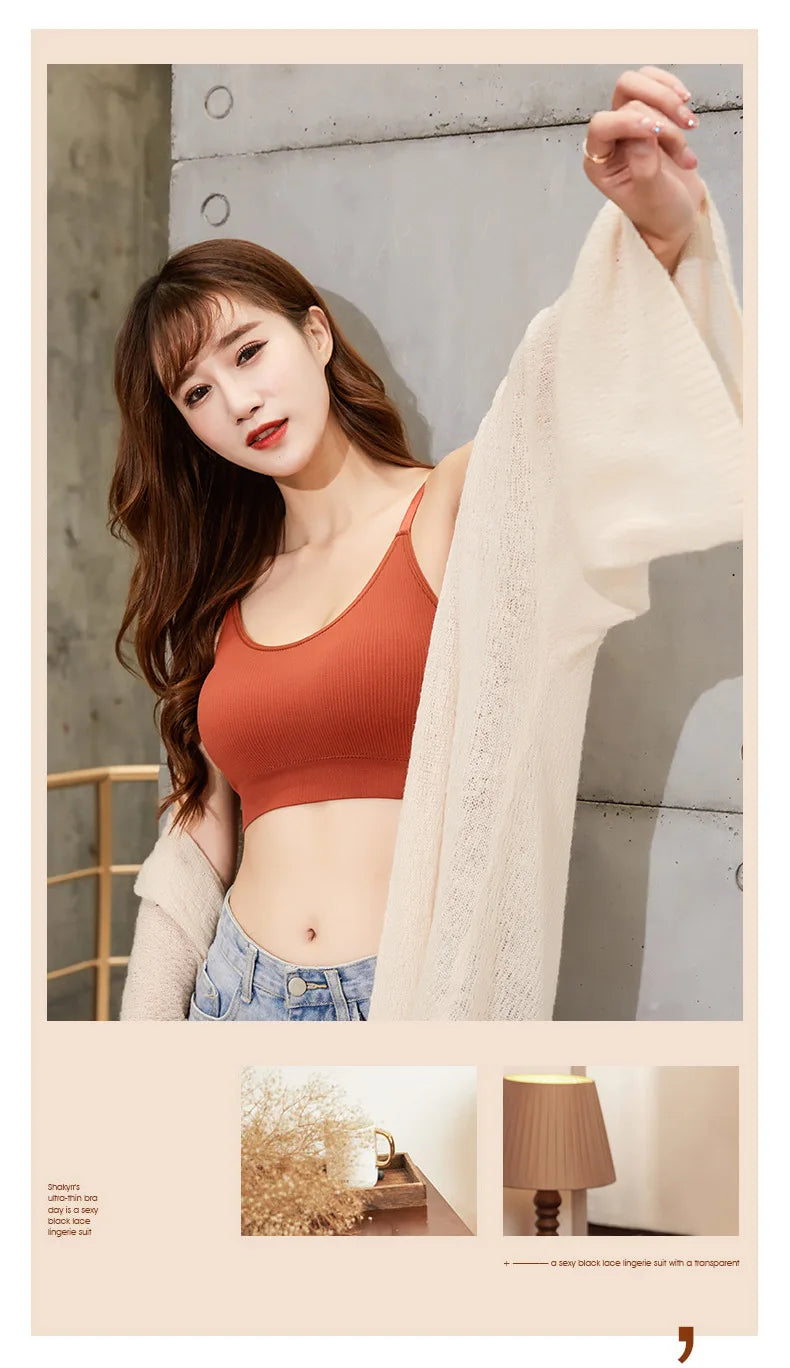 Sexy Gathered Tube Top Bra – No Steel Ring, Soft Cotton Lingerie Style Heaven