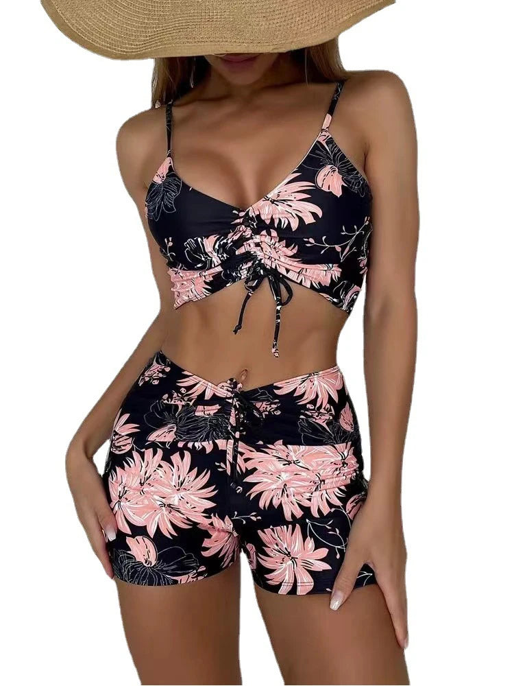 High Waist Floral Push-Up Bikini Swimsuit – 2025 Women’s Print Swimwear Set - Style Heaven