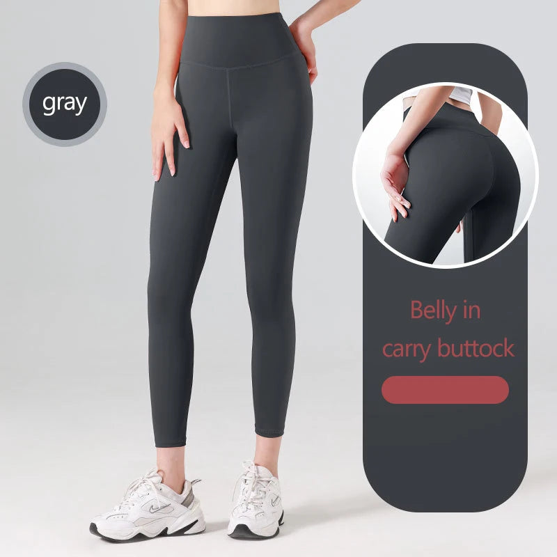 Ribbed High-Waisted Yoga Pants – Seamless Fitness Leggings for Women – Tummy Control Running & Training Tights Style Heaven