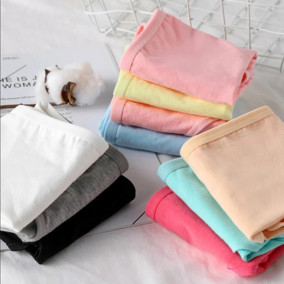 7PCS Candy Color Cotton Panties – Women's Breathable Mid-Waist Underwear Set, Soft & Comfortable Plus-Size Briefs Style Heaven