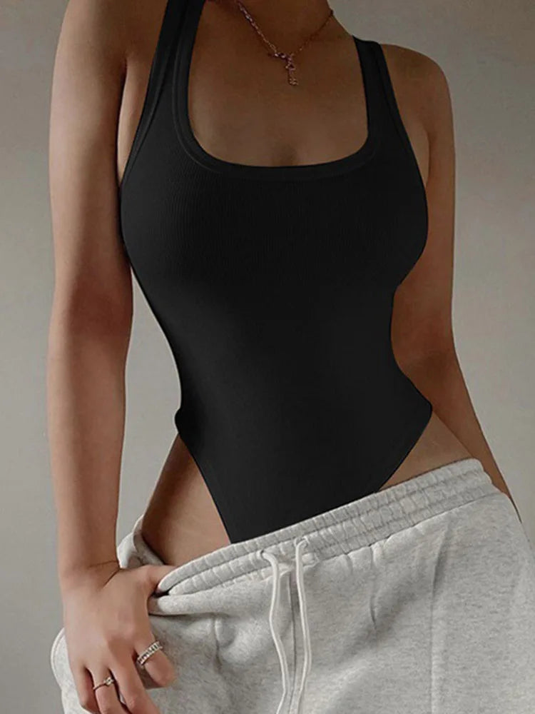 Sleeveless Knit Bodysuit – Sexy Summer Off Shoulder Halter Bodycon Top for Women – Clubwear & Casual Street Style Style Heaven