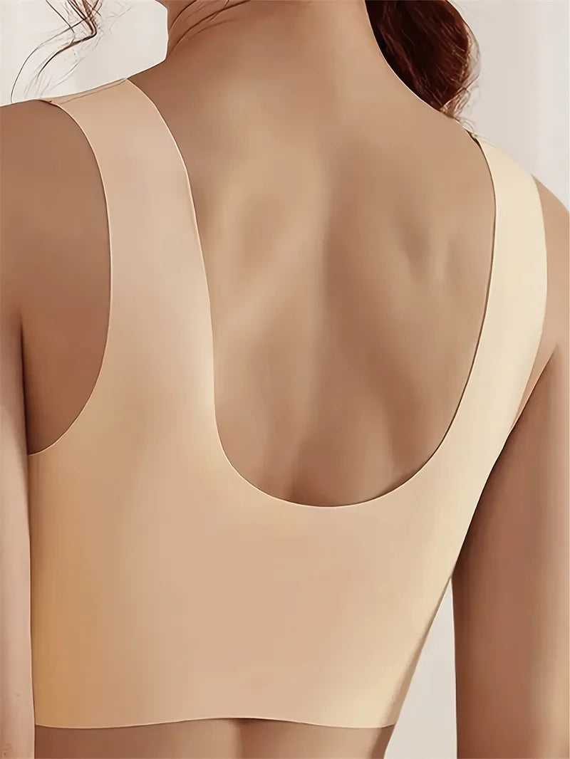 2-in-1 Seamless Wireless Sports Bra – Breathable Push-Up Tank for Running, Workout & Everyday Comfort Style Heaven