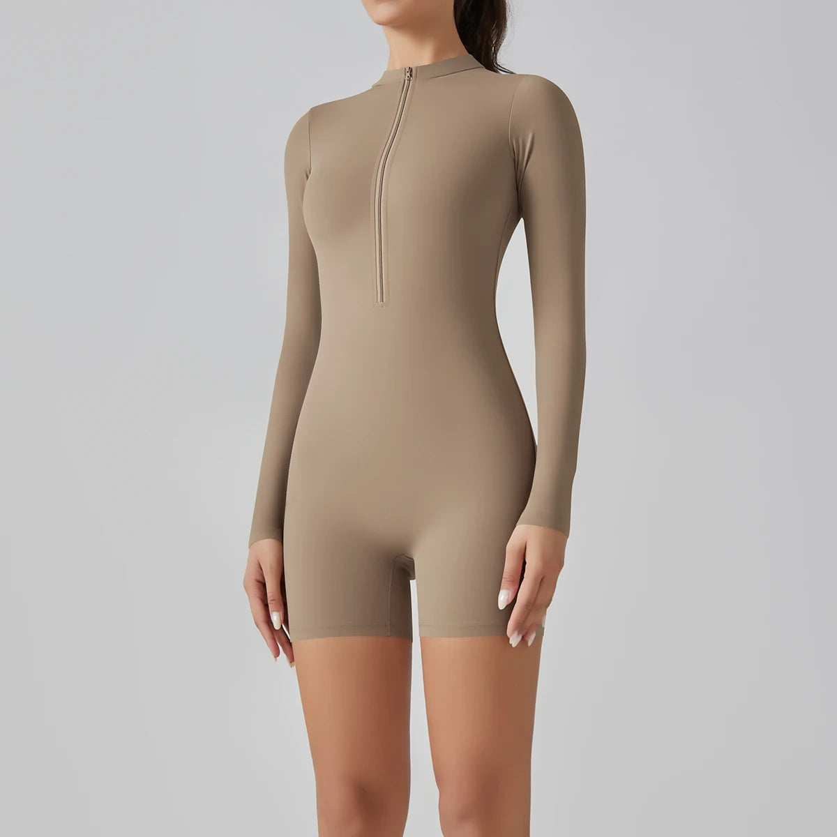 Women’s Zipper Tracksuit Jumpsuit – High Waist Yoga & Fitness Bodysuit Set Style Heaven