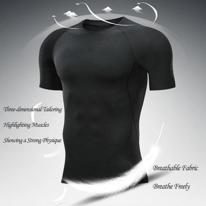 Anime 3D Printed Men's Compression Set – Short Sleeve Gym Top & Workout Shorts | Quick-Dry Athletic Rash Guard Style Heaven