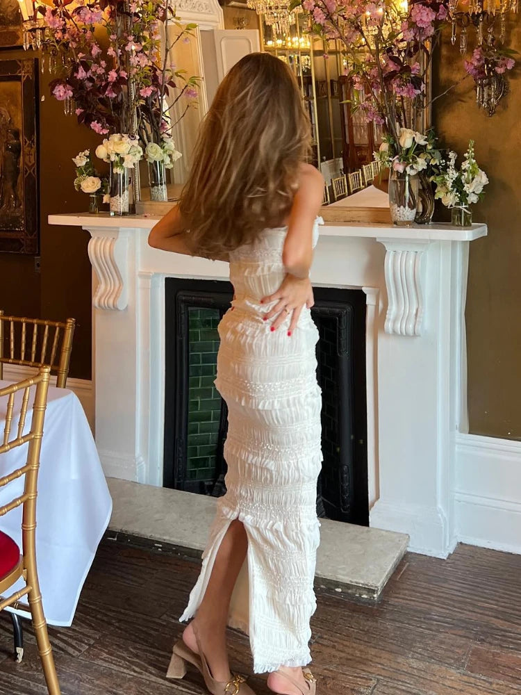 Suninheart Summer Maxi Spaghetti Strap Wedding Bride Dress – Elegant Formal Occasion Slim Fit Party Evening Gown for Women Style Heaven