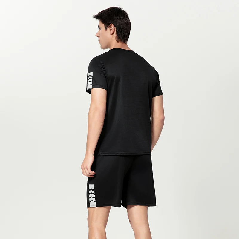 2-Pack Men’s Summer Casual T-Shirt & Shorts Set – European & American Size Activewear for Running & Fitness Style Heaven