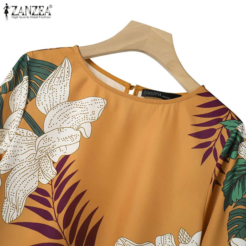 2-Piece Floral Blouse & Pants Set – Elegant Office & Summer Outfit for Women Style Heaven