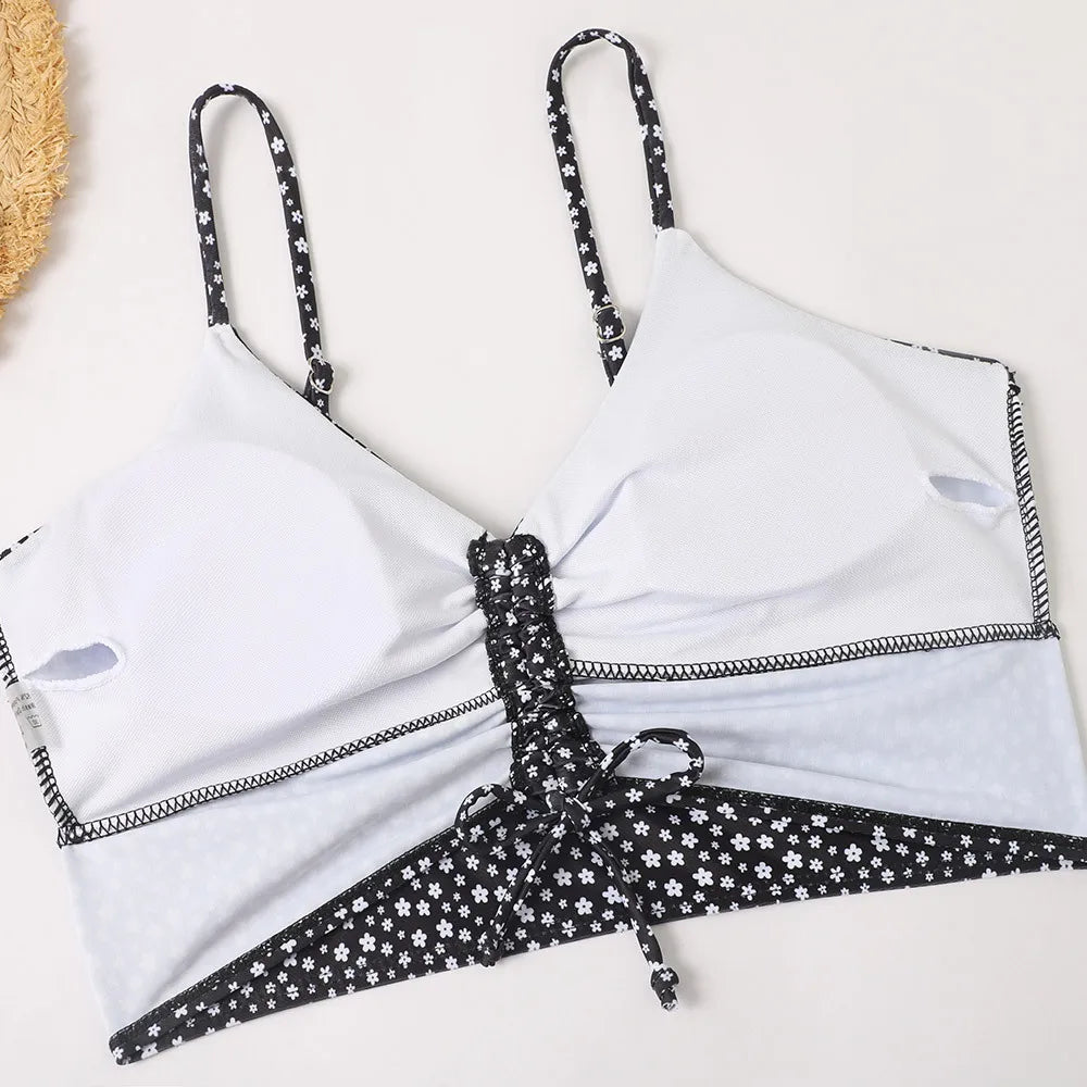 High Waist Floral Push-Up Bikini Swimsuit – 2025 Women’s Print Swimwear Set - Style Heaven