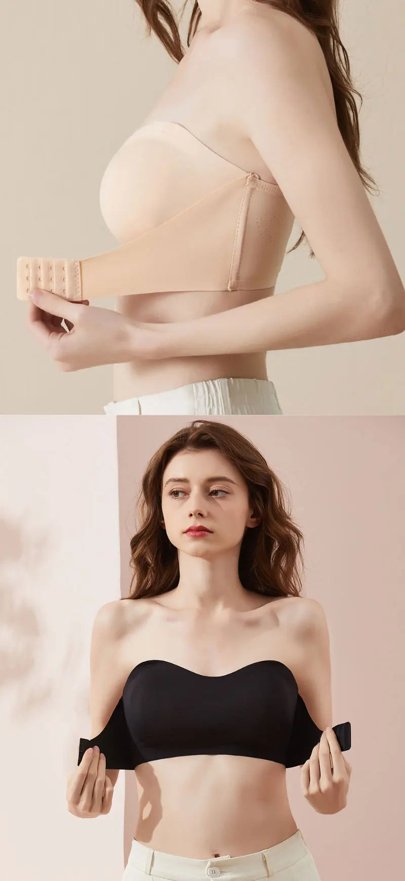 Seamless Strapless Push-Up Bra – Breathable Wireless Tube Top for Women, Invisible Wedding Brassiere Style Heaven
