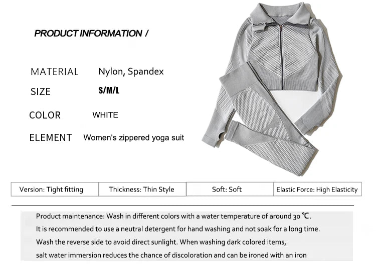 2-Piece Seamless Yoga Set for Women – Long Sleeve Crop Top & High Waist Leggings Gym Outfit Style Heaven