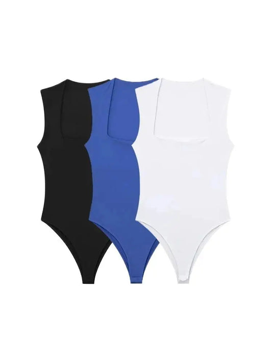 Women's Sexy Sleeveless Bodysuit – Square Neck Snap-Button Playsuit for Everyday & Clubwear Style Heaven