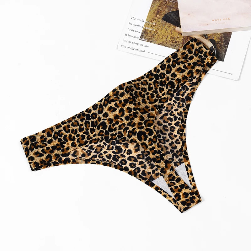 3-Pack Seamless Leopard Thongs – Sexy & Breathable T-Back Panties Style Heaven