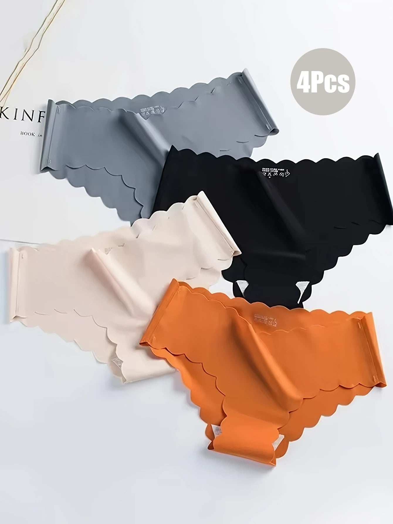 4PCS Ice Silk Seamless Women's Underwear – High-End Japanese Style Panties with Pure Cotton Crotch, Ultra-Soft & Breathable Style Heaven