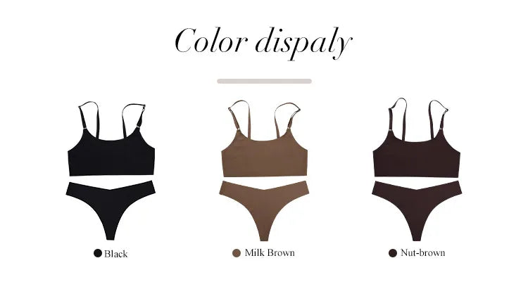 Seamless Ice Silk Bra & Panty Set – Wireless, Ultra-Soft, High-Quality Lingerie for Women Style Heaven