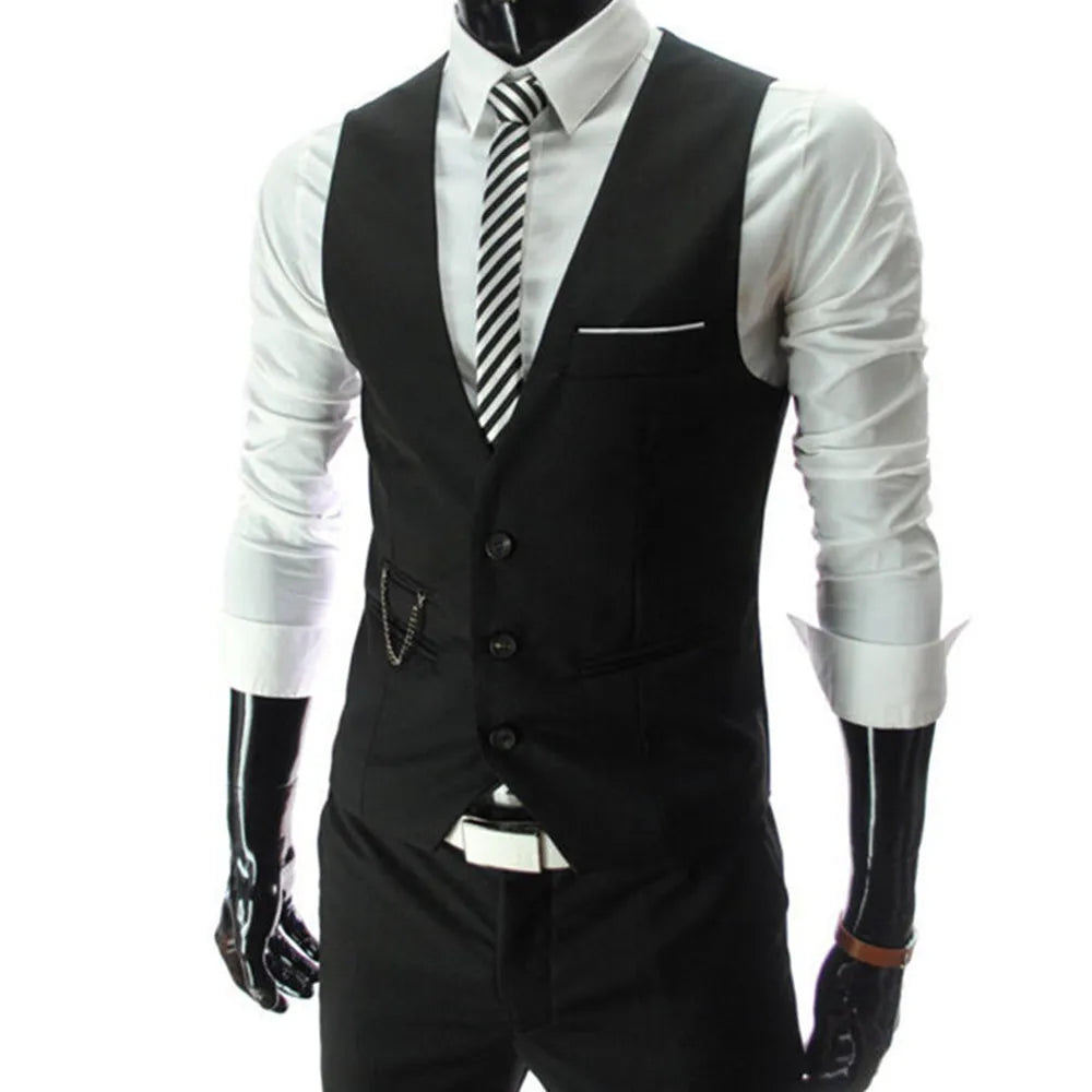 Men’s Slim Fit Dress Vest – Casual & Formal Sleeveless Business Waistcoat (Up to 7XL) Style Heaven