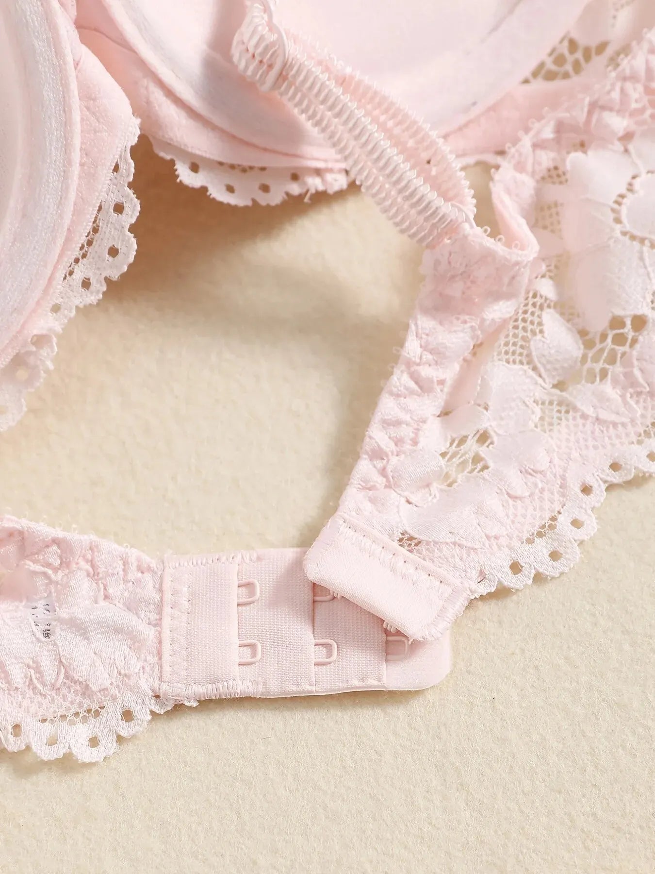 Elegant Lace Embroidery Lingerie Set – Push-Up Bra & Sheer Panty, Breathable Fabric, Perfect for Valentine's Day Style Heaven