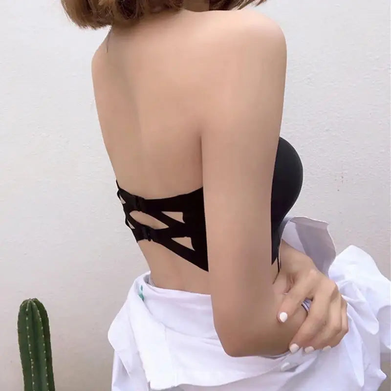 Seamless One-Piece Tube Top – Women's Strapless Bandeau Bra with Removable Pads, Basic Black/White/Nude Lingerie Style Heaven