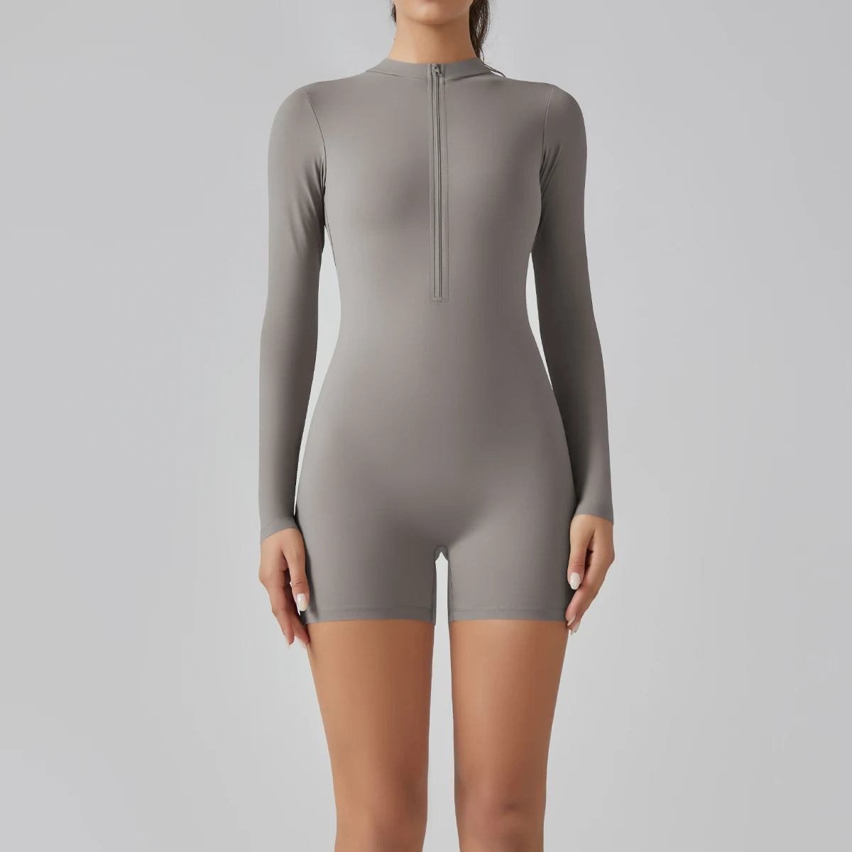 Women’s Zipper Tracksuit Jumpsuit – High Waist Yoga & Fitness Bodysuit Set Style Heaven