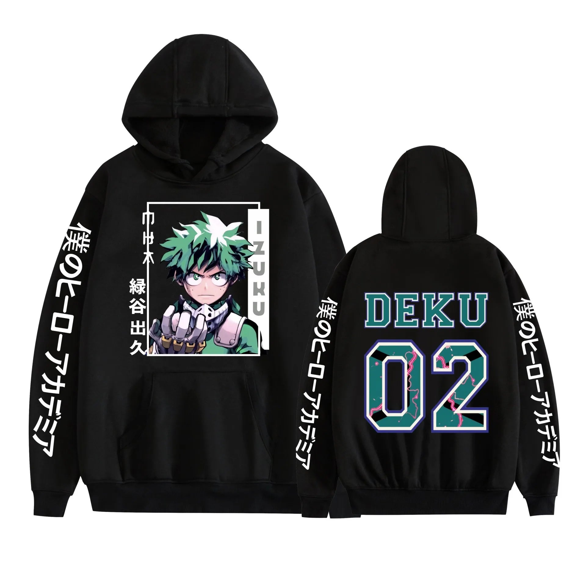 My Hero Academia Midoriya Print Hoodie – High-Quality Casual Streetwear Sweatshirt for Men (Autumn & Winter) - Style Heaven