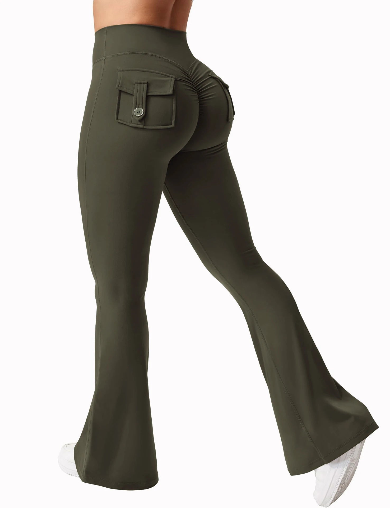Women's Wide Leg High Stretch Yoga Pants – Naked Feel Compression Leggings with Pockets Style Heaven