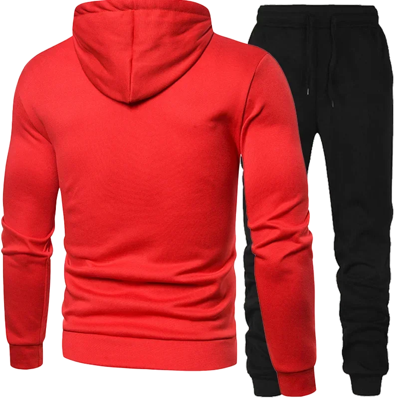 Men’s Spotted Sweatshirt Suit – Hoodie & Pants | Winter Two-Piece Fashion Tracksuit Style Heaven