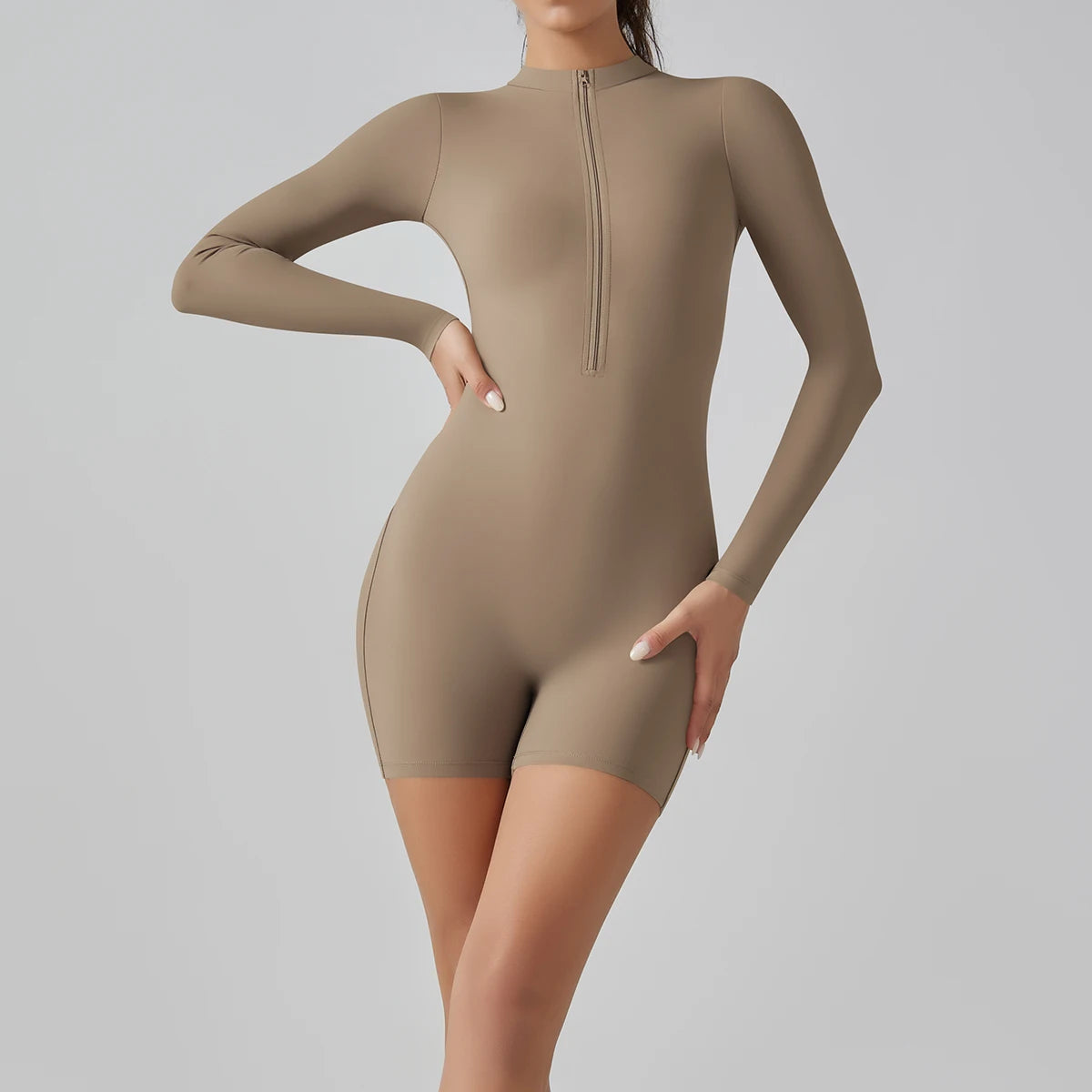 Women’s Zipper Tracksuit Jumpsuit – High Waist Yoga & Fitness Bodysuit Set Style Heaven