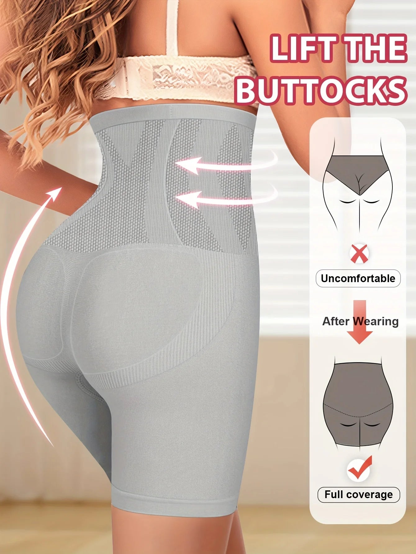 High-Waist Seamless Tummy Control Panties – Comfortable Four-Corner Design