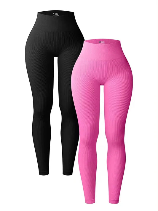 Women's Thread Knitted Seamless Leggings – High Waist, Slim Fit, Hip-Lifting Yoga & Gym Pants Style Heaven