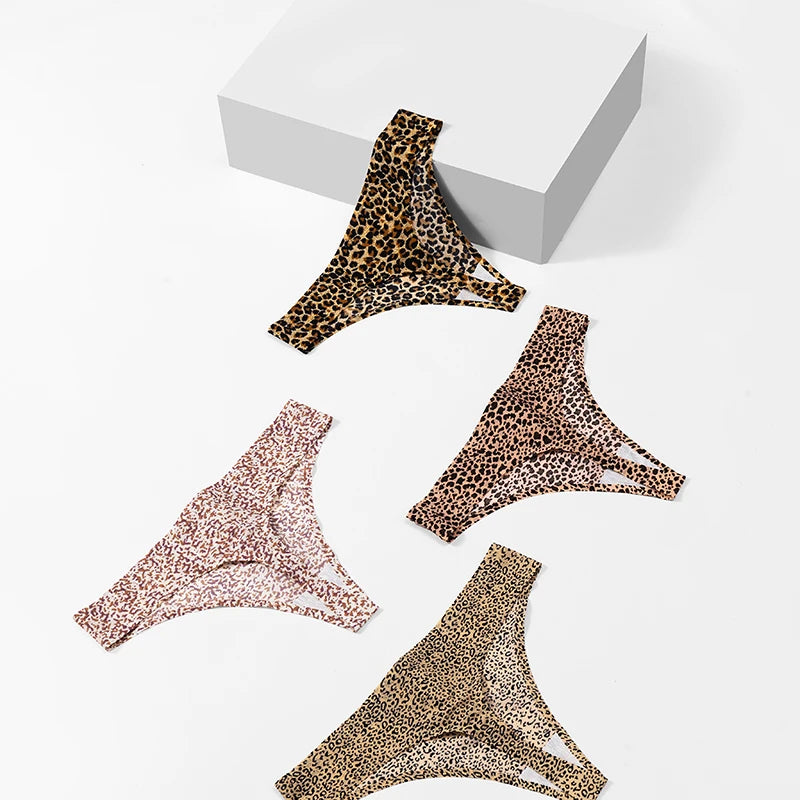 3-Pack Seamless Leopard Thongs – Sexy & Breathable T-Back Panties Style Heaven