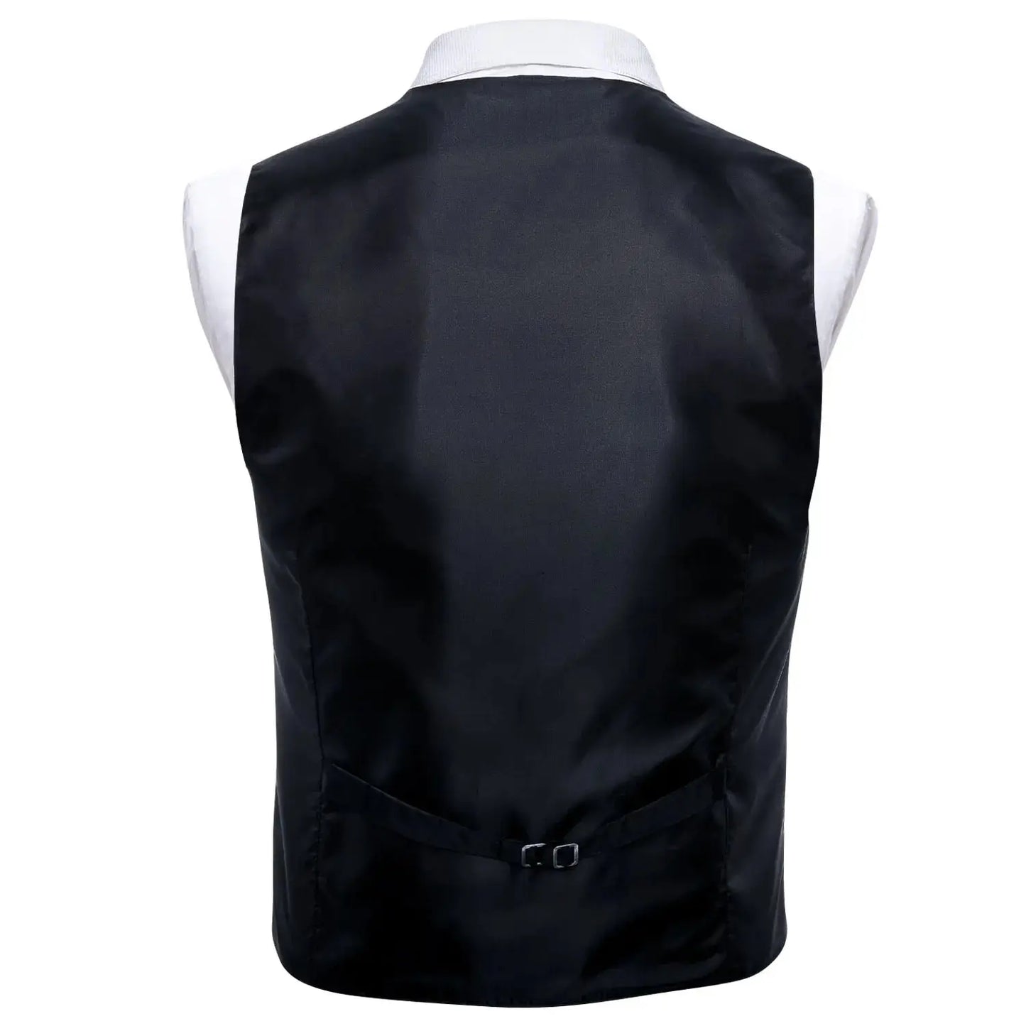 Men’s Jacquard Suit Vest 4-Piece Set – Waistcoat with Tie, Pocket Square & Cufflinks Style Heaven