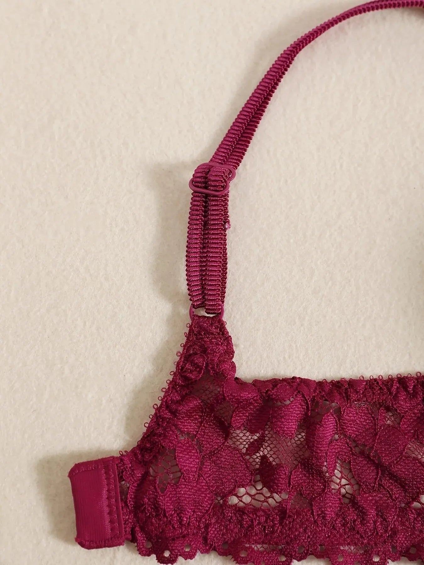 Elegant Lace Embroidery Lingerie Set – Push-Up Bra & Sheer Panty, Breathable Fabric, Perfect for Valentine's Day Style Heaven