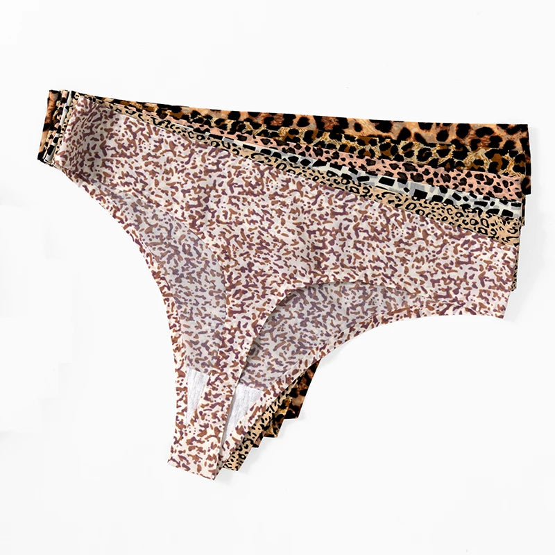 3-Pack Seamless Leopard Thongs – Sexy & Breathable T-Back Panties Style Heaven