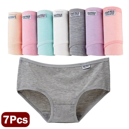 7Pcs/Lot Plus Size Women's Cotton Panties – Soft & Comfortable Briefs, Sexy Lingerie Underwear (M-4XL) Style Heaven