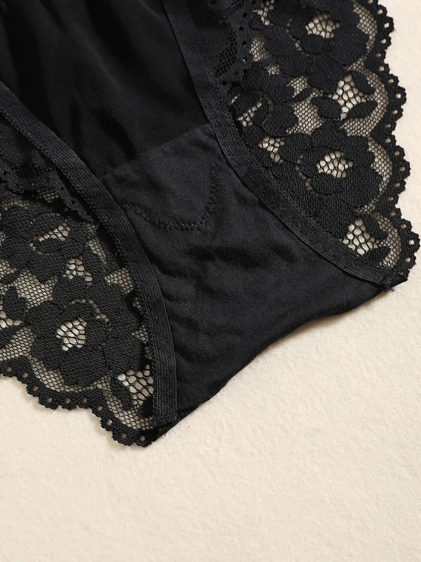 Elegant Lace Embroidery Lingerie Set – Push-Up Bra & Sheer Panty, Breathable Fabric, Perfect for Valentine's Day Style Heaven