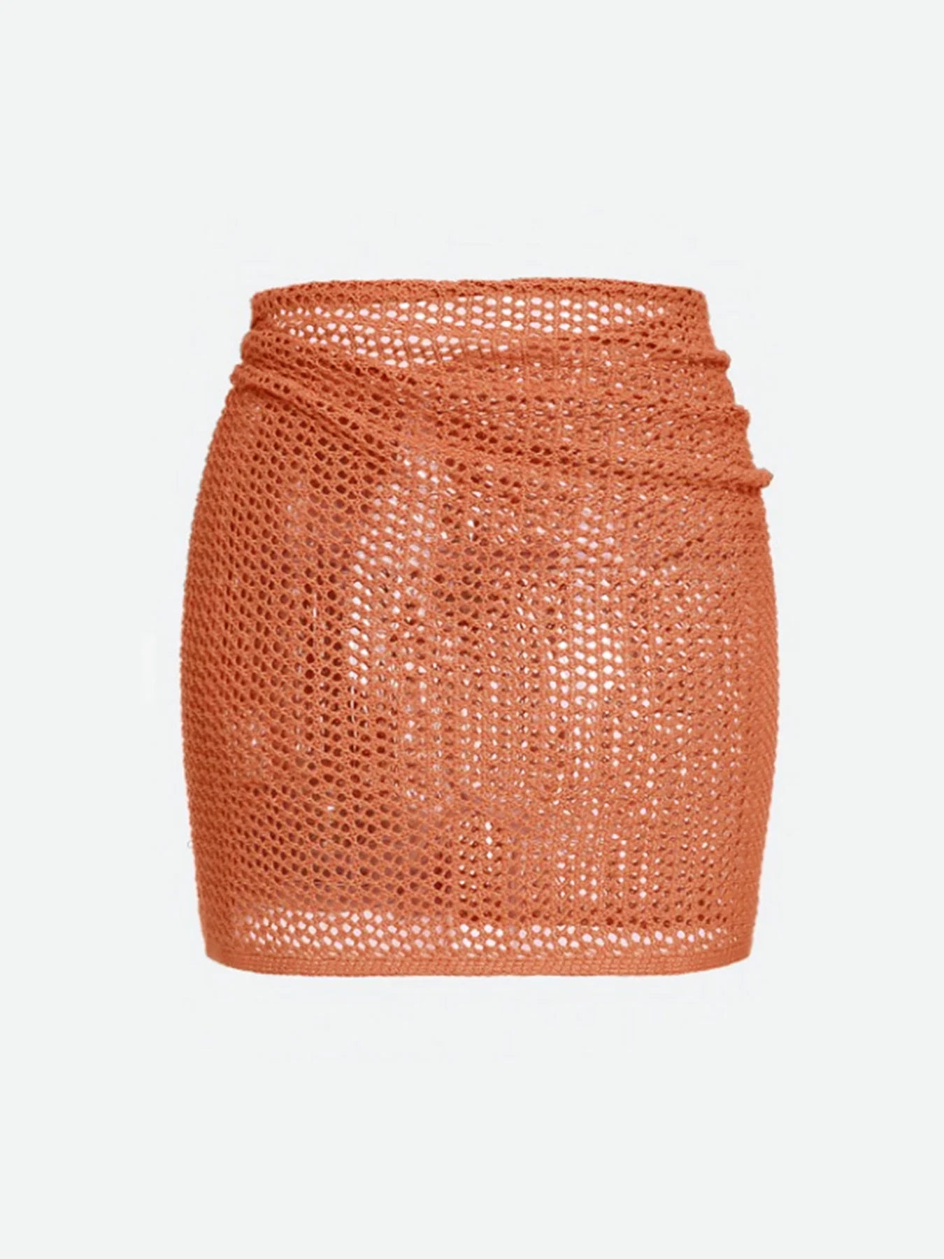 Women’s Knitted Short Skirt with Hollow Straps and Slit – Sexy Beach Cover-Up Shirt for Summer Style Heaven