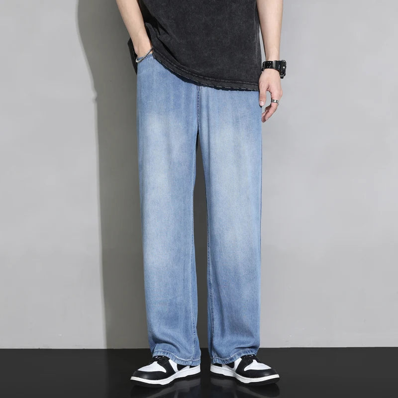 2025 Men’s Soft Baggy Vintage Jeans – Spring/Summer Streetwear Denim Style Heaven